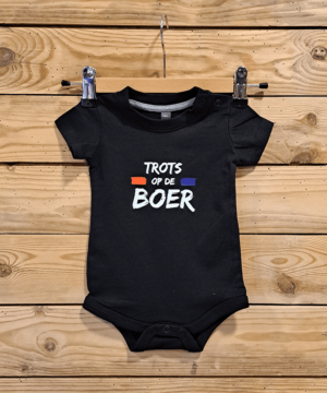 Trots op de boer rompertje | Zwart
