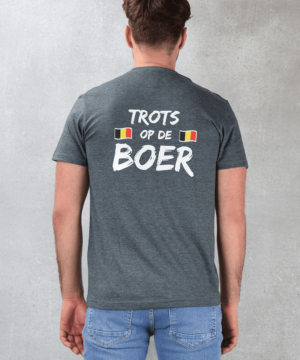TODB-belgie-gildan-grijs-achterkant-1.png Trots op de boer T-Shirt België | Grijs
