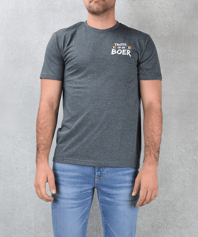 Trots op de boer T-Shirt België | Grijs