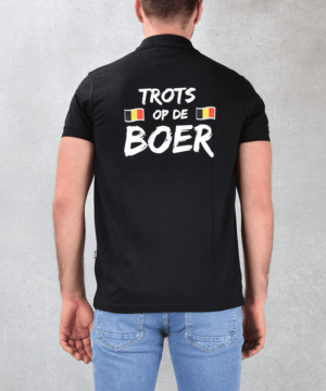 Trots op de boer polo België | Zwart