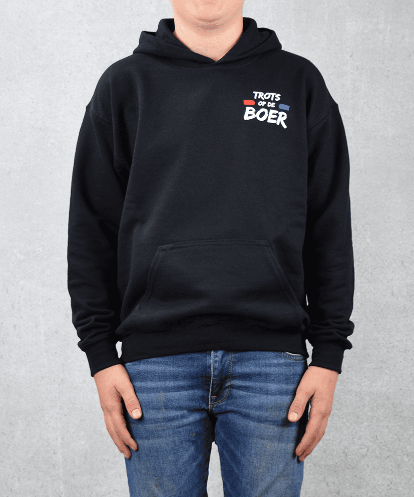 Trots op de boer hoodie kinderen | Zwart