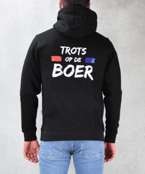 Trots op de boer hoodie | Zwart