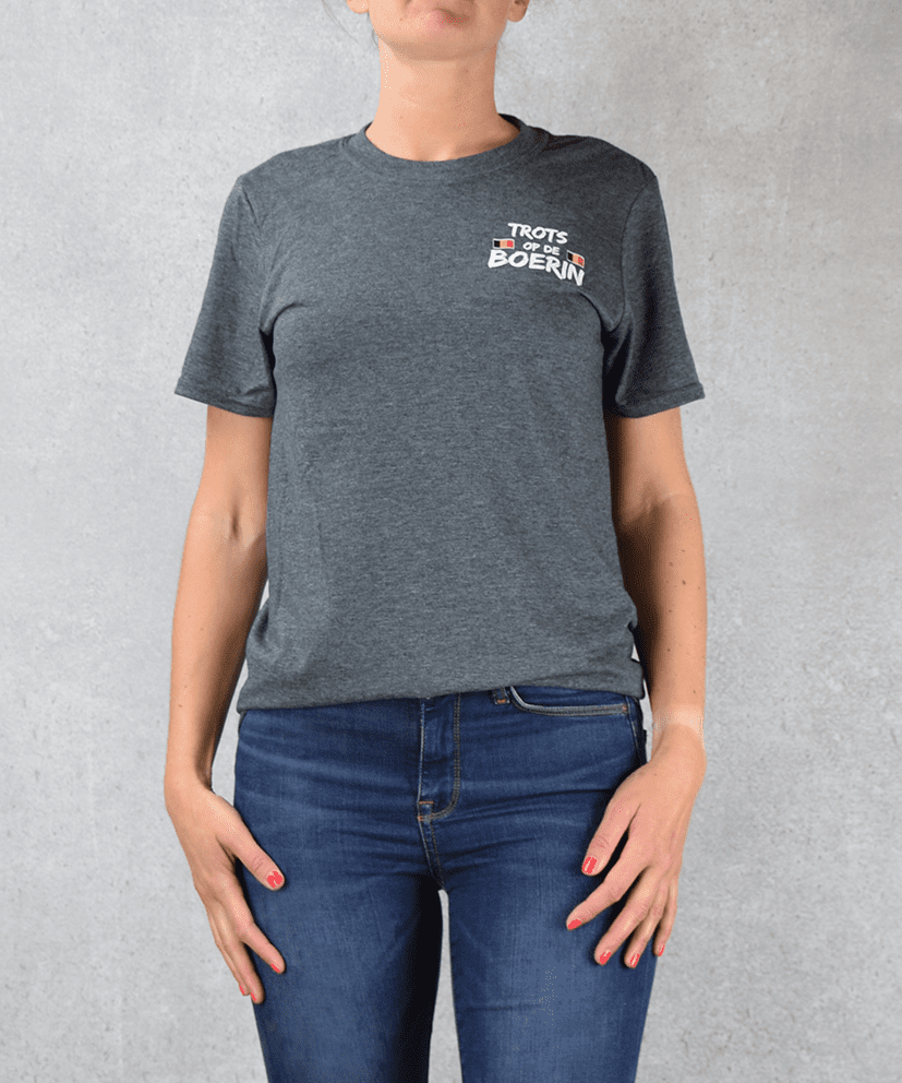 Trots op de boerin T-Shirt België | Grijs