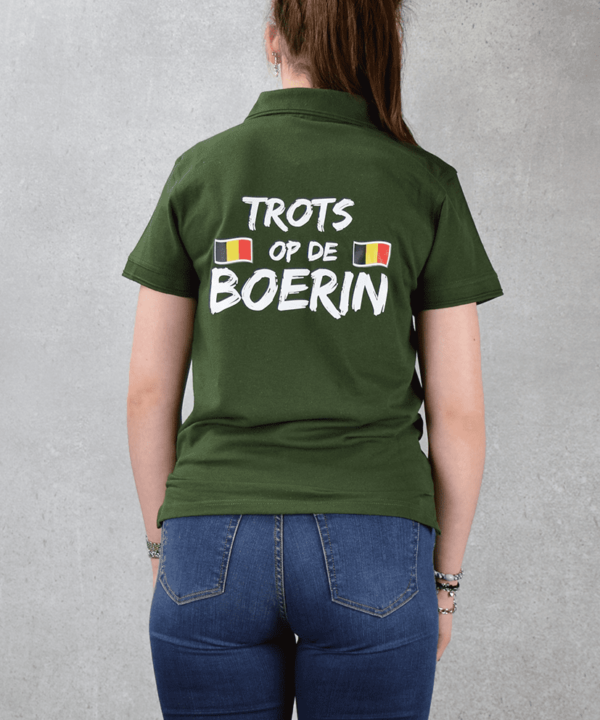 Trots op de boerin polo België | Groen