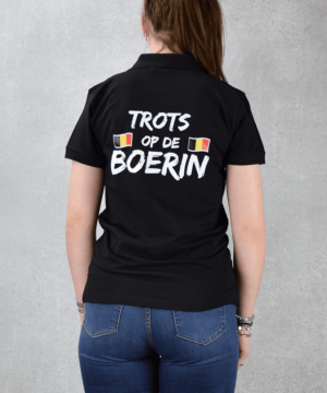 Trots op de boerin polo België | Zwart
