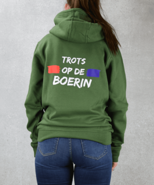 Trots op de boerin hoodie dames | Groen