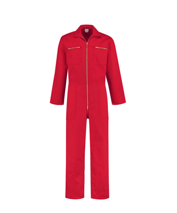WS100 overall rood voorkant Overall WS100 | Rood met rits