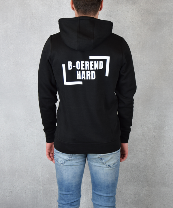 B-oerend hard hoodie | Zwart