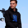 Hoodie met bandenspoor | Zwart