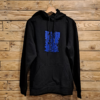 Hoodie met bandenspoor | Zwart