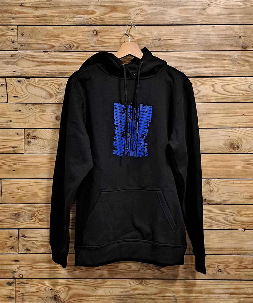 Hoodie met bandenspoor | Zwart
