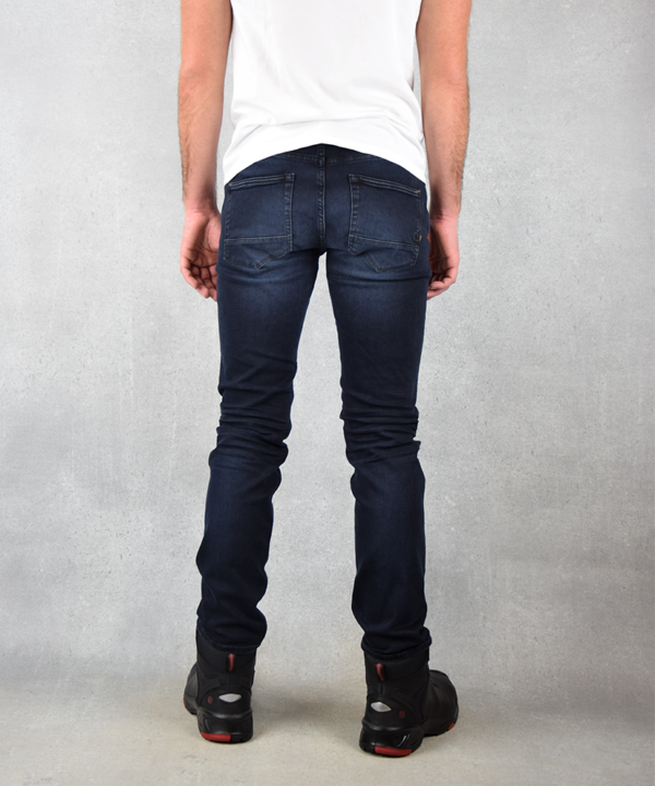 Werkspijkerbroek 247 Jeans Palm Slim SL52 | Blauw/zwart