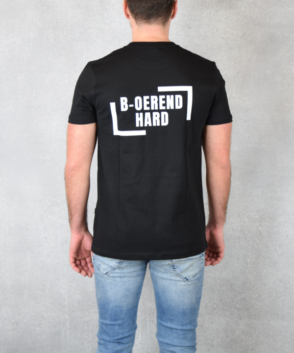 B-oerend hard T-shirt zwart achterkant B-oerend hard T- shirt | Zwart