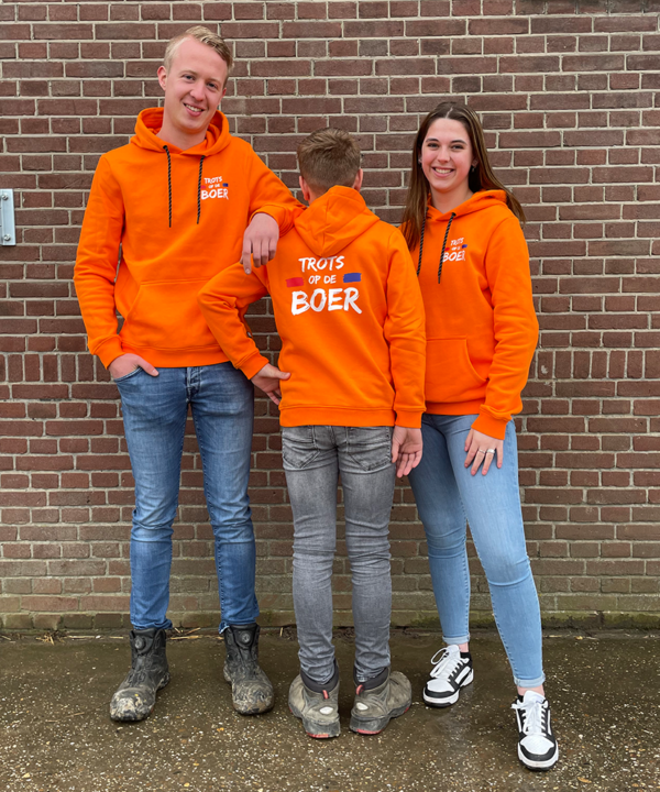 Trots op de boer hoodie kinderen | Oranje