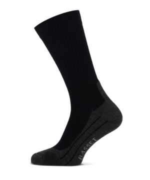 Basset Merino wollen sokken outdoor | Zwart