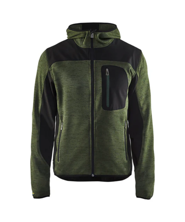 Blaklader gebreid vest met softshell | Groen