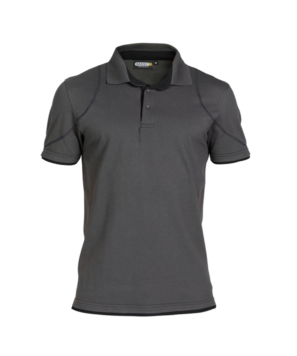 Dassy Orbital polo grijs voorkant Dassy Orbital polo | Antracietgrijs