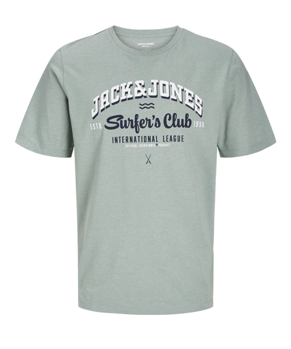 T-shirt logo J&J voorkant mintgroen Jack & Jones T-shirt | Groen