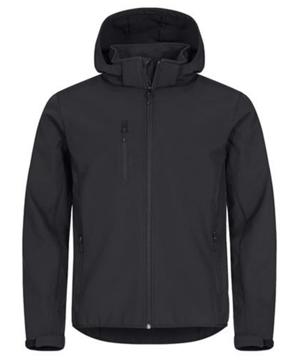 Heren Clique softshelljas hoodie | Zwart