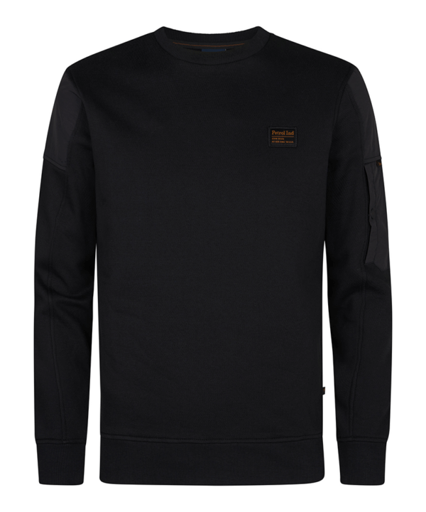 Petrol Industries sweater ronde hals | Zwart