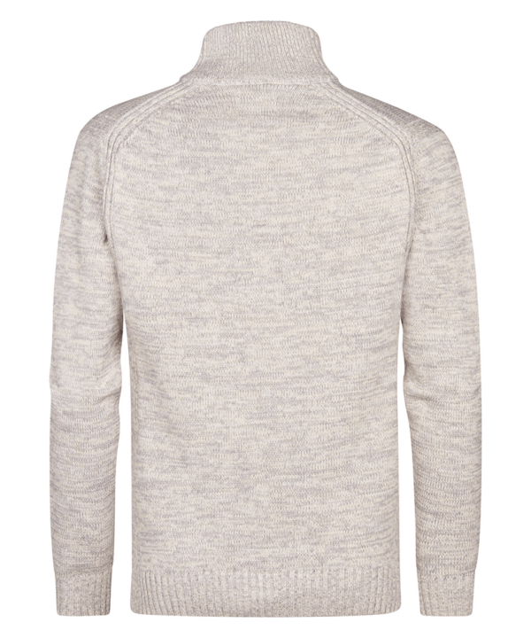 M-ROS-KWC206-0009 Achterkant Petrol Industries trui met opstaande kraag en knopen | Beige