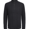 Kabeltrui Donker blauw 1 Jack & Jones gebreide kabeltrui | Donker blauw