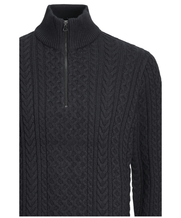 Kabeltrui Donker blauw 2 Jack & Jones gebreide kabeltrui | Donker blauw