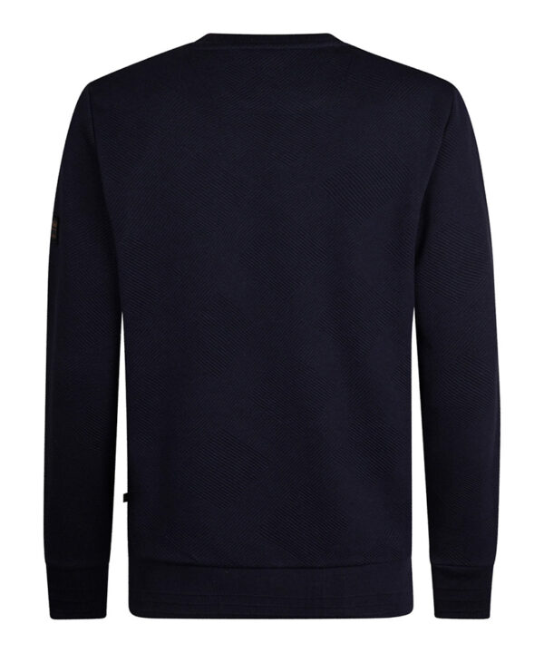 Petrol Industries sweater geribd | Donkerblauw