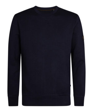 Petrol Industries sweater geribd | Donkerblauw