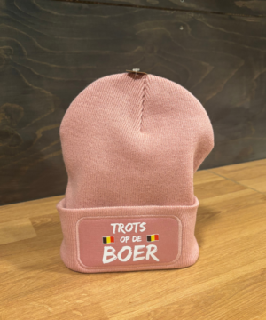Trots op de boer muts België | Roze