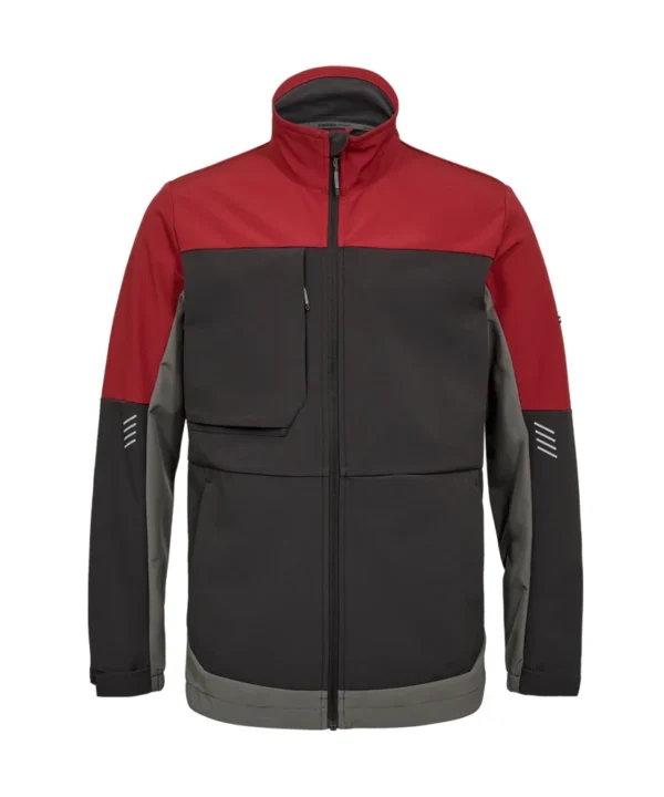 Engel Entire softshell jack | Antracietgrijs/rood