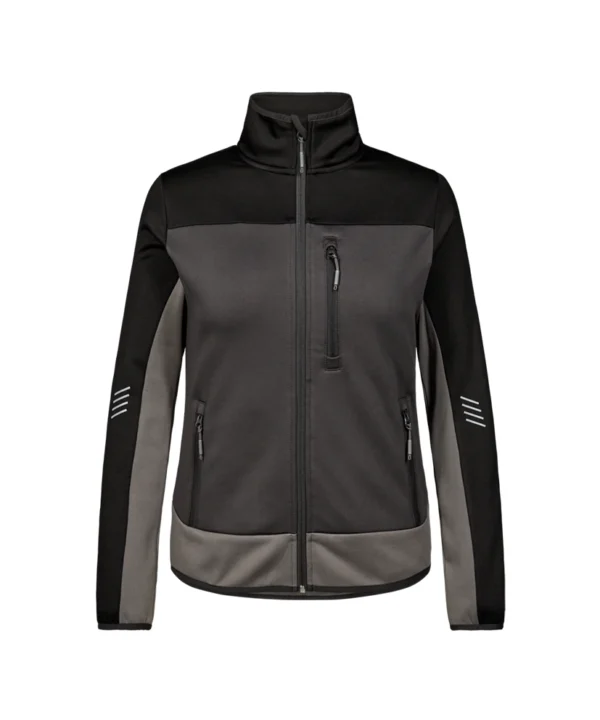 Engel Entire Midlayer jack dames | Antracietgrijs/zwart
