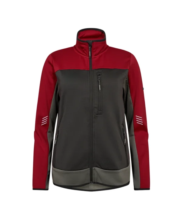 Engel Entire Midlayer jack dames | Antracietgrijs/rood