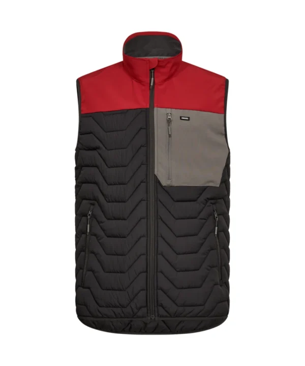 Engel Entire gewatteerd bodywarmer | Antracietgrijs/rood