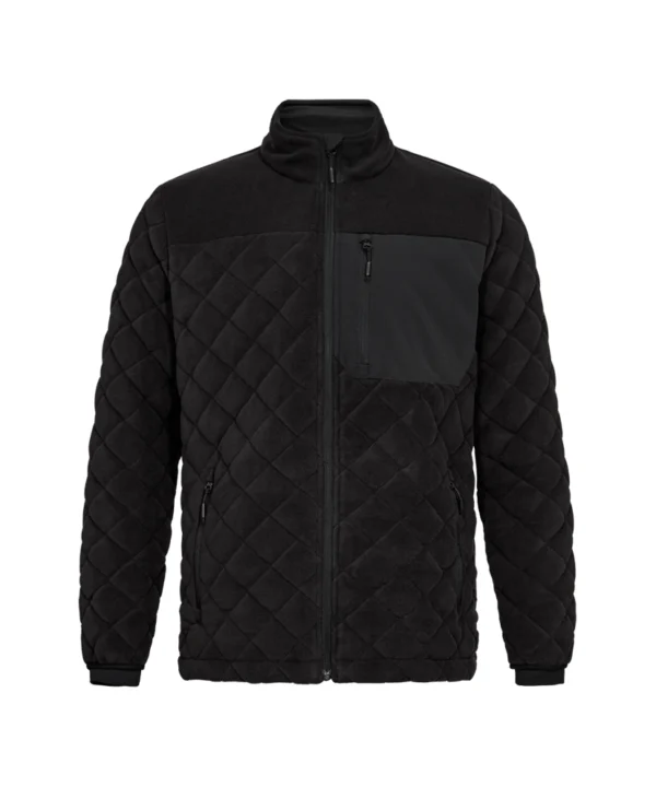 Engel Entire gewatteerd fleecejack | Zwart