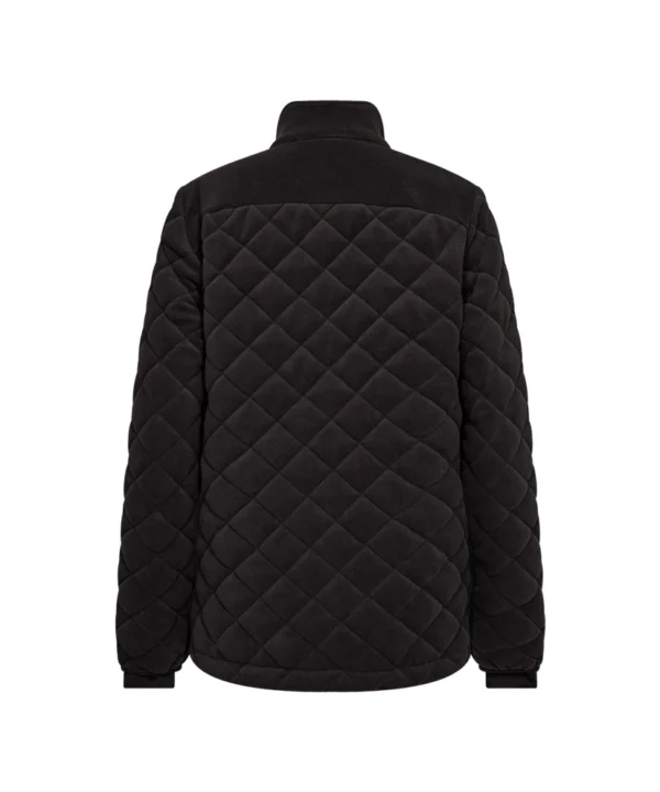 Engel Entire gewatteerd fleecejack dames | Zwart