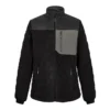 Engel Entire gewatteerd fleecejack dames | Zwart/antracietgrijs