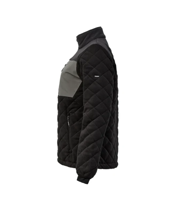 Engel Entire gewatteerd fleecejack dames | Zwart/antracietgrijs