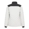 Engel Entire gewatteerd fleecejack dames | Off white/antraciet grijs
