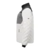 Engel Entire gewatteerd fleecejack dames | Off white/antraciet grijs