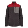 Engel Entire gewatteerd fleecejack dames | Antracietgrijs/rood