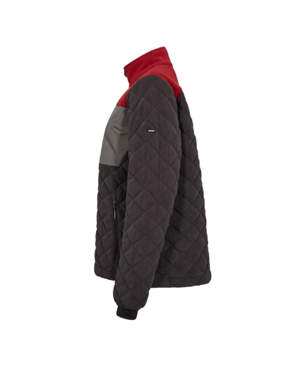 Engel Entire gewatteerd fleecejack dames | Antracietgrijs/rood