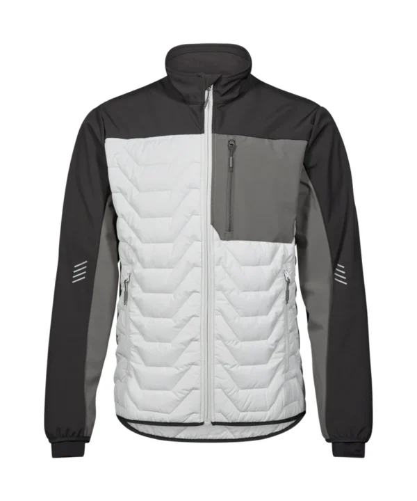 Engel Entire gewatteerd jack | Off white/antraciet grijs