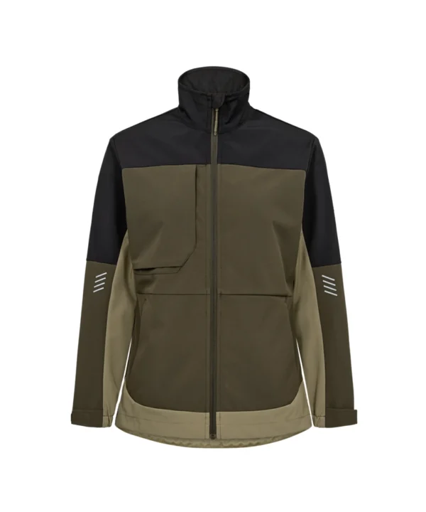 Engel Entire softshell jack Dames 5320 voor Engel Entire softshell jack Dames | Bosgroen/zwart