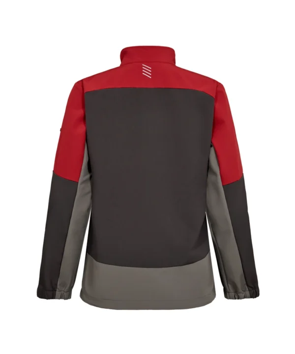 Engel Entire softshell jack Dames 7921 achter Engel Entire softshell jack Dames | Antracietgrijs/rood