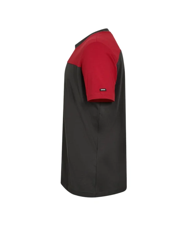 Engel Entire t-shirt 7921 zij Engel Entire T-shirt | Antracietgrijs/rood
