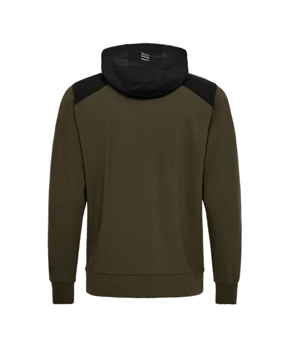 Engel Entire vest met capuchon | Bosgroen/zwart