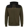 Engel Entire vest met capuchon | Bosgroen/zwart