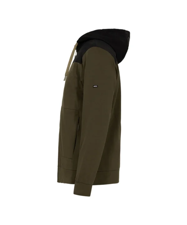 Engel Entire vest met capuchon | Bosgroen/zwart