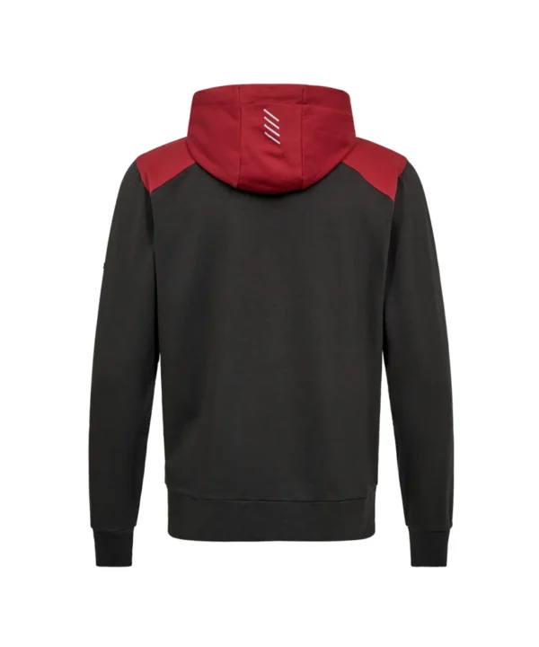 Engel Entire vest met capuchon | Antracietgrijs/rood